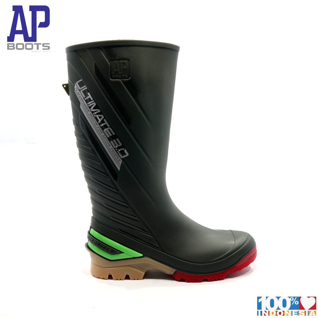 AP 2015 ULTIMATE GREEN 39-43 - SEPATU BOOT SAFETY KARET - AP BOOTA