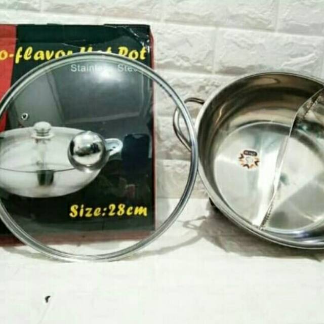 Panci shabu sekat Hot pot 28cm