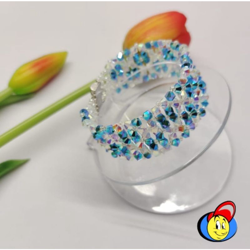 Gelang Kristal Swarovski AG006 Manik Kristal Swarovski Austria Original