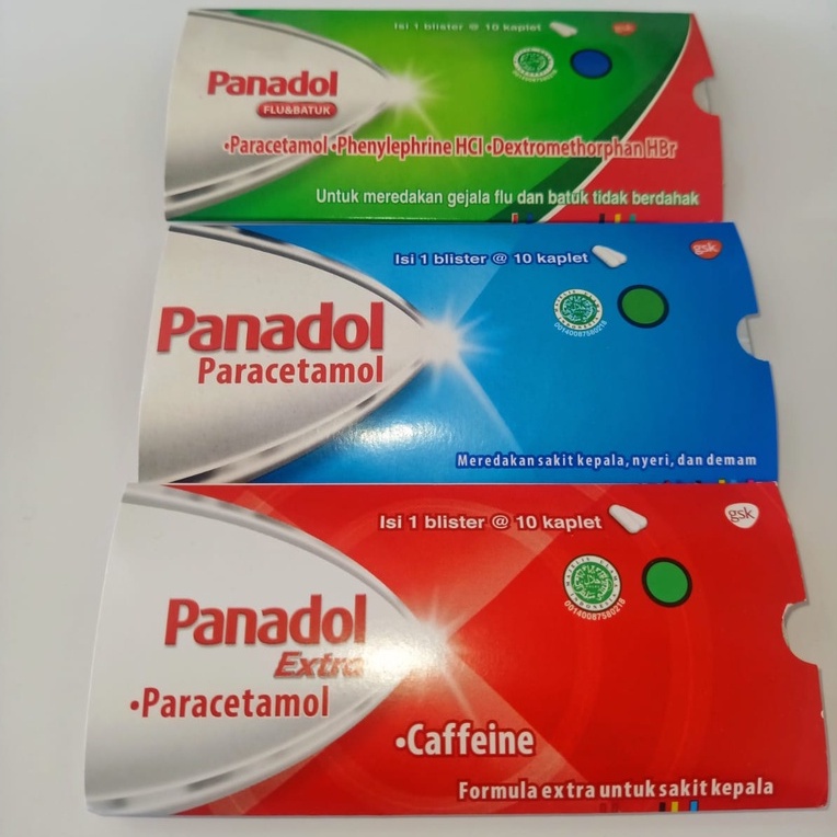 Panadol Merah Biru Hijau Sakit Kepala Flu Batuk Demam Nyeri Pilek Flu