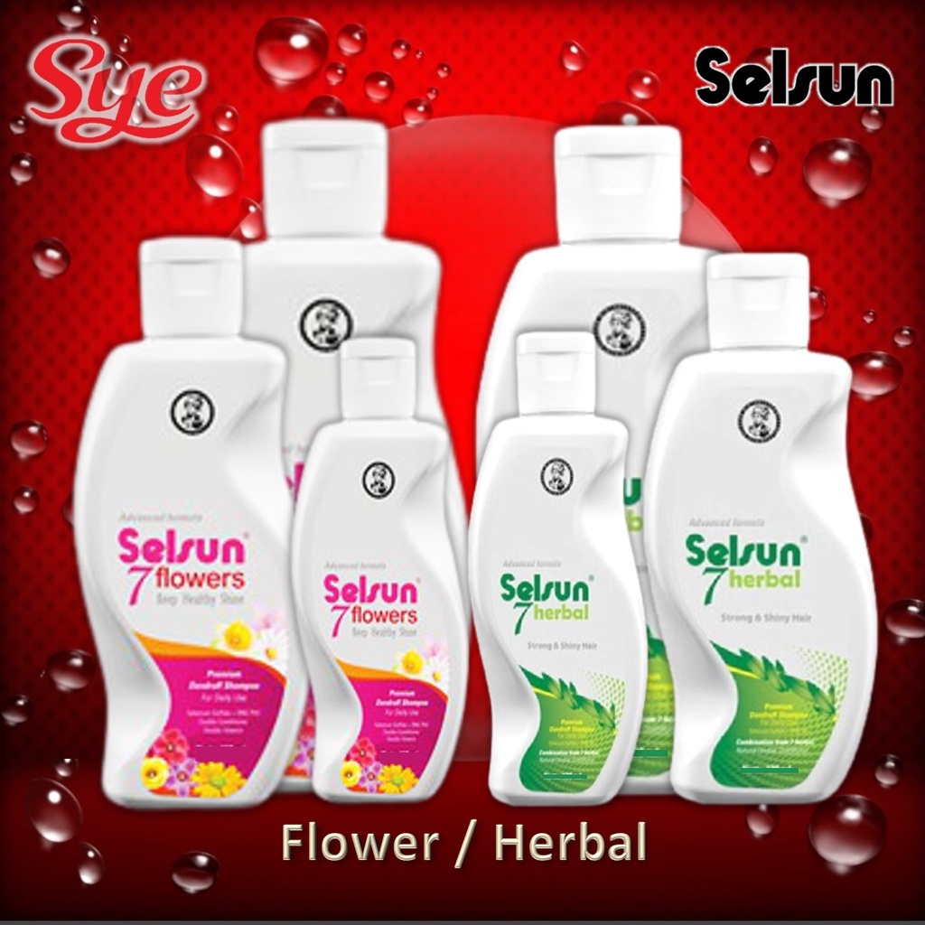 BPOM SHAMPOO SELSUN 7 HERBAL &amp; SELSUN 7 FLOWER 60ML , 120ML &amp; 200ML / SYE