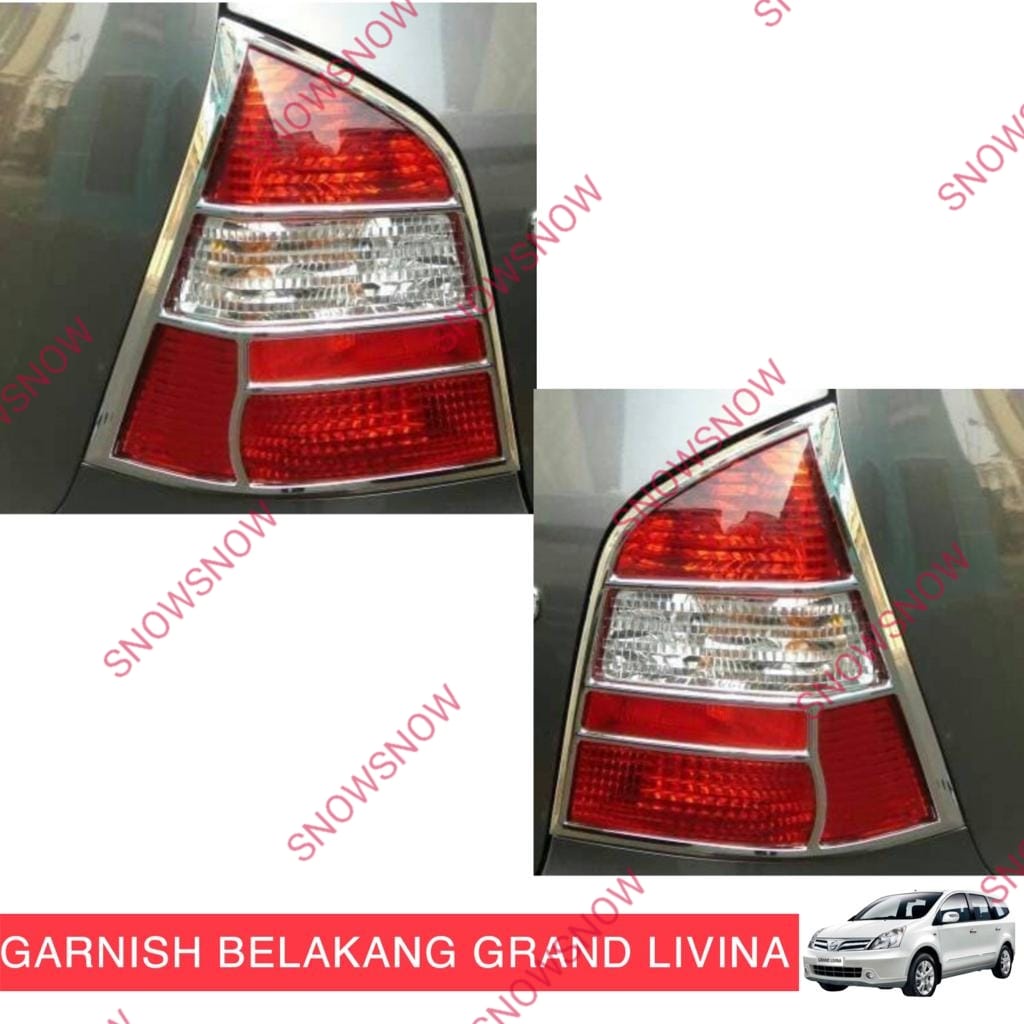 Garnish Lampu Belakang Nissan Grand Livina Chrome