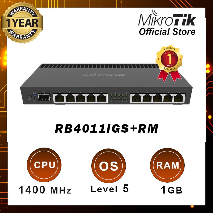 MikroTik RB4011iGS+RM