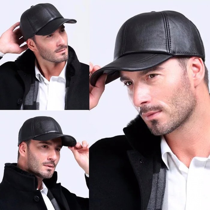 Topi Kulit Polos Topi Baseball Import