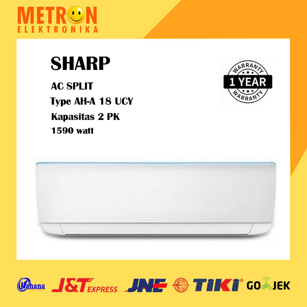 SHARP AH-A 18 UCY + R / AIR CONDITIONER AC SPLIT 2 PK FREON R 32 / AHA18UCY