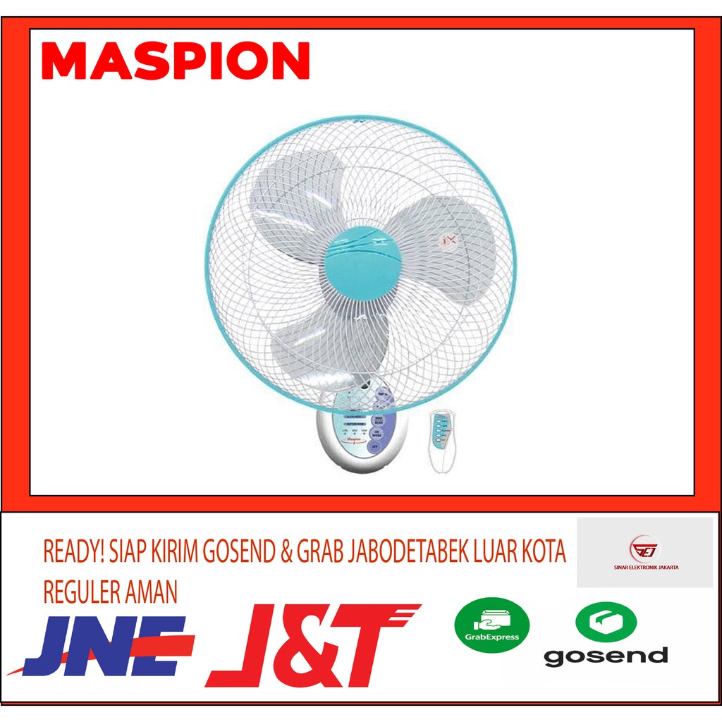 Maspion MWF 4001RC. Kipas Angin Dinding Remote 16 Inch. Baru &amp; Bergaransi Resmi