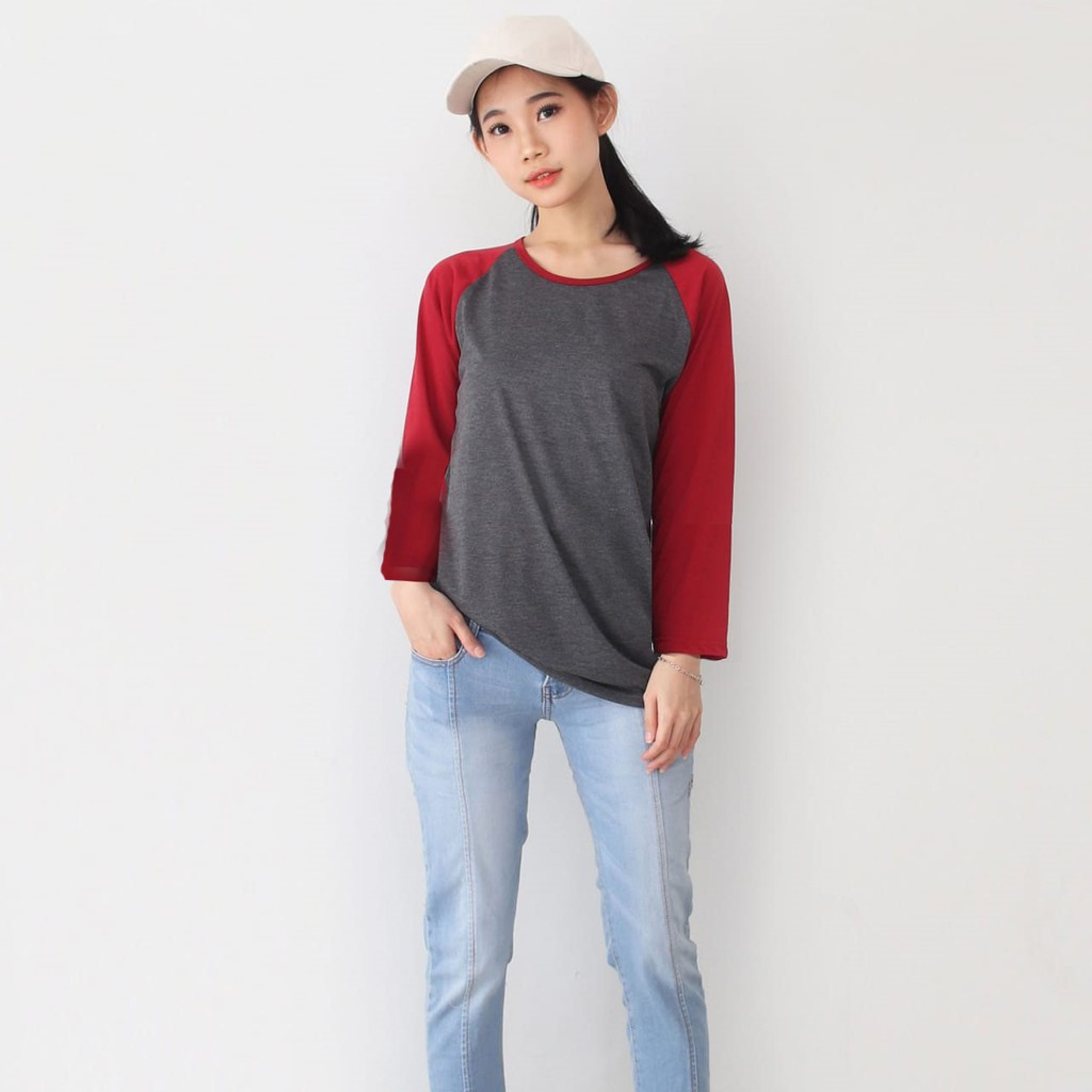 VIEW ALL kaos  raglan wanita  lengan  panjang  M81 Shopee  