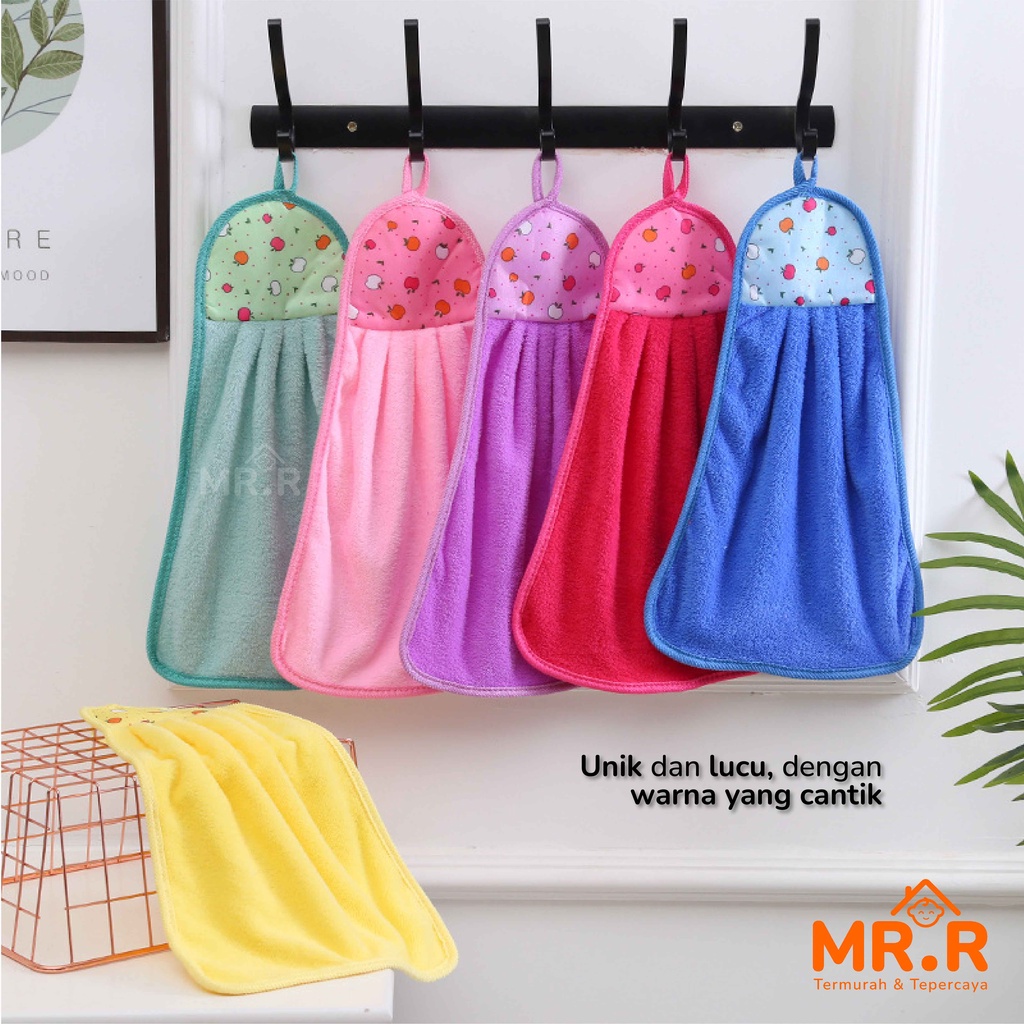 Lap Tangan Handuk Lembut Gantung Kain Lap Tangan Serbet Tangan Serbet Gantung Hand Towel Microfiber