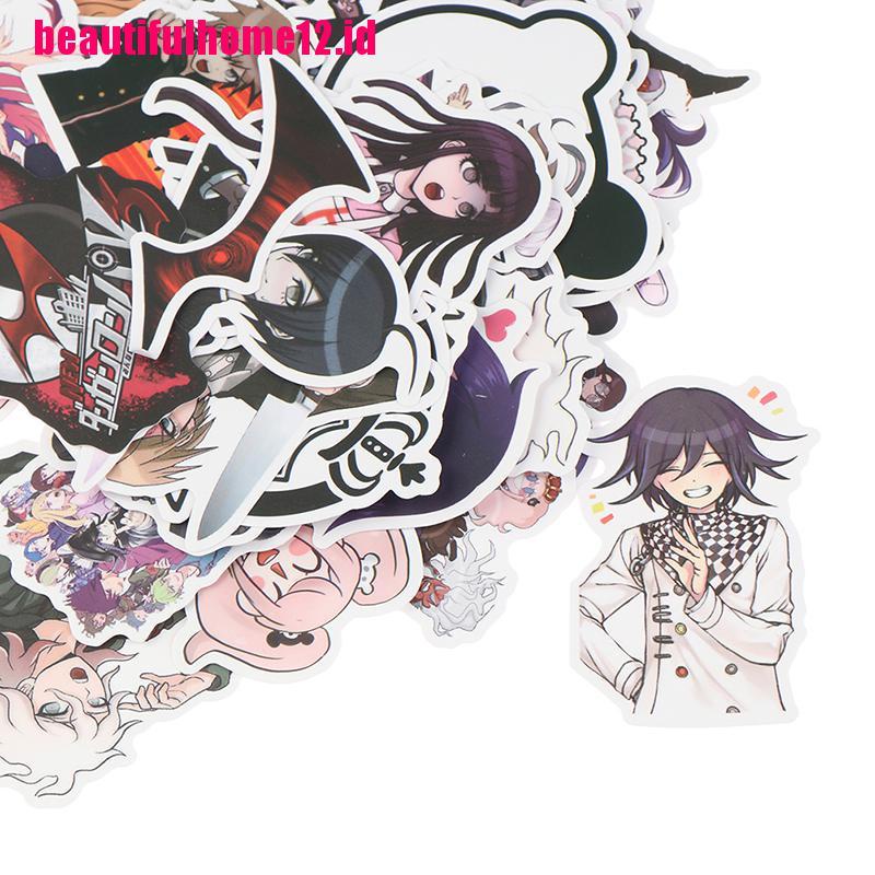 【beautifulhome12.id】50PCS Anime Danganronpa PVC Sticker for Luggage Laptop Skateboard Waterproof