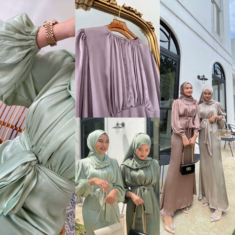 CRADENZA DRESS  FREE OBI BELT // BAHAN CRADENZA SILK PREMIUM TANPA PURING // BUSANA KONDANGAN WANITA