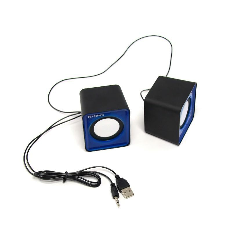 PROMO SPEAKER LAPTOP / PC MURAH R-ONE T-001 VARIAN WARNA MERAH BIRU HIJAU SPEAKER + TOMBOL VOLUME - TEKNO KITA - TEKNO KITA