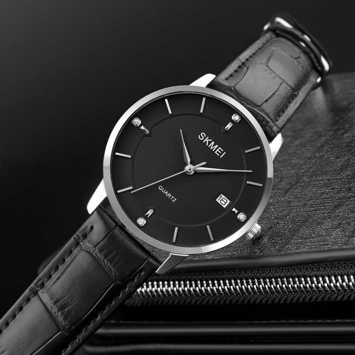 SKMEI 1801 Jam Tangan Pria Wanita Analog Model Classic Tali PU Leather MGOS-3