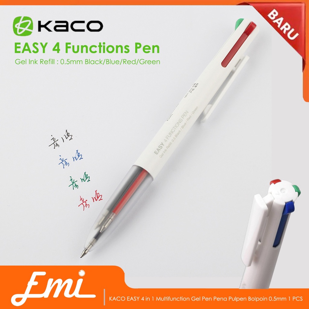 KACO EASY 4 in 1 Multifunction Gel Pen Pena Pulpen Bolpoin 0.5mm