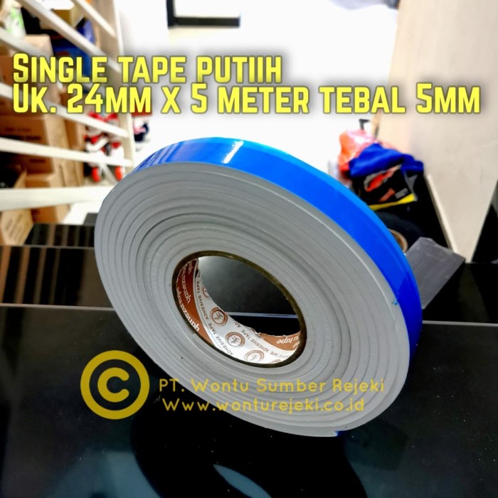 

Jualan Single Foam Tape Putih, Uk. Lebar 30 Mm , Panjang 5 Meter , Tebal 5Mm Trendi