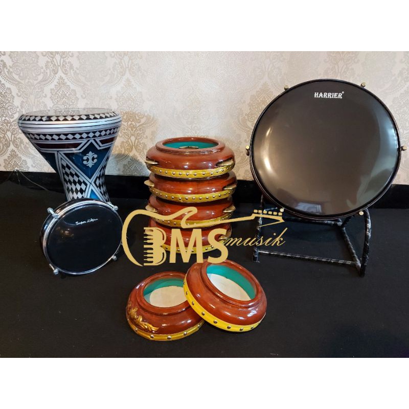 PROMO Fullset Rebana Hadroh Jepara kayu Mahoni dan Darbuka Garansi 4 Bulan