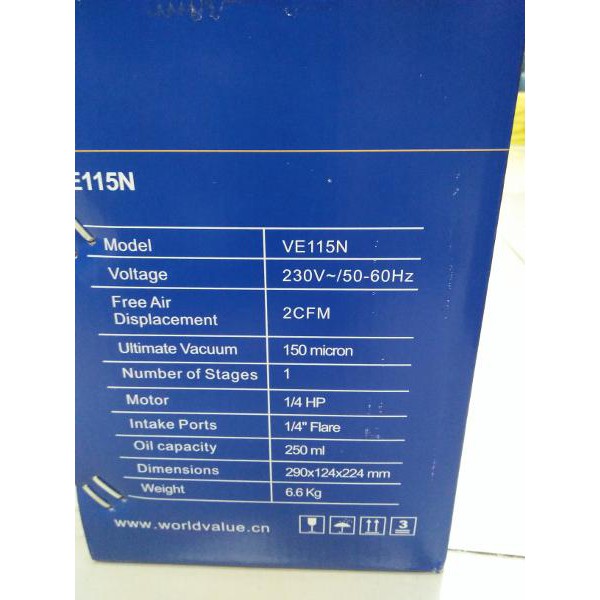 vacum pump merk value