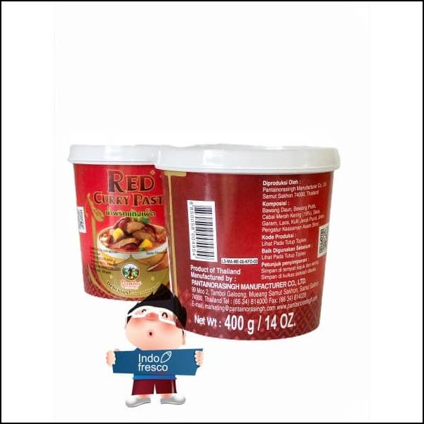 

PANTAI NORASINGH RED CURRY PASTE- BUMBU PASTA KARI MERAH 400 G