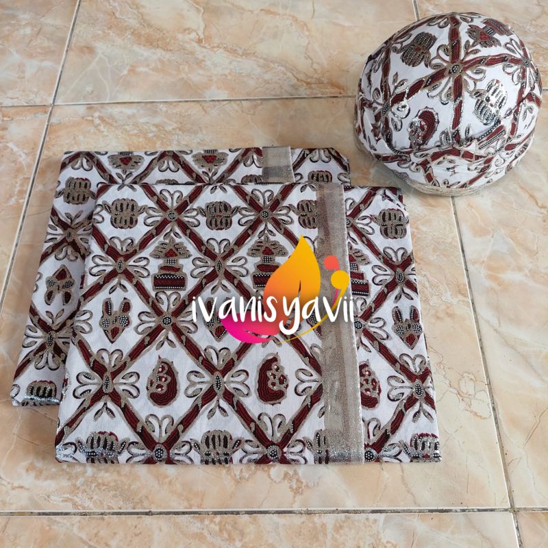 1set Jarik + Blangkon Pengantin Motif Sido Mulyo