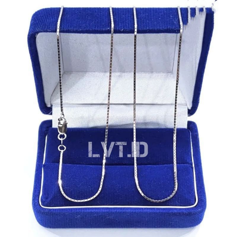 KALUNG PERAK ASLI 925 LAPIS EMAS PUTIH / KALUNG ITALY KACA / KALUNG SILVER PRIA DAN WANITA / PERAK A