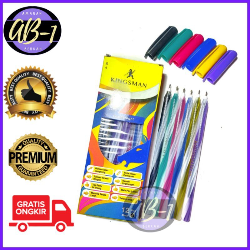 

PROMO 12 PCS PULPEN ULIR / PULPEN LILIN KINGSMAN / PULPEN MURAH / PULPEN HARGA GROSIR