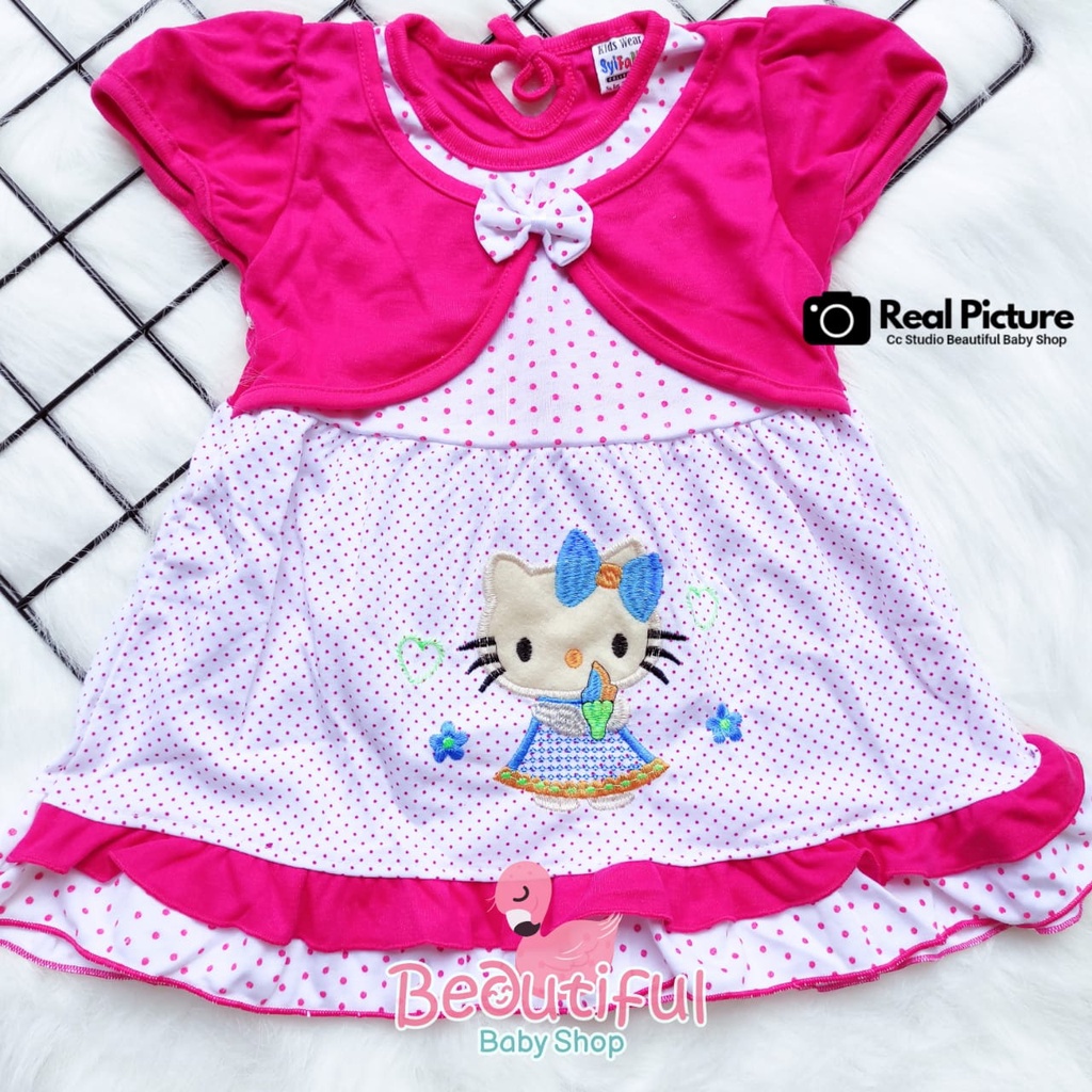 Baby.ou - Dress Bayi Perempuan Motif Hello Kitty / Rok Baju Bayi Perempuan  Merk Syifana / Baju Bayi Perempuan