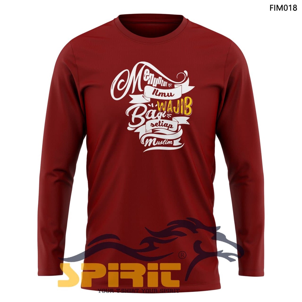 BAJU KAOS FASHION MUSLIM KATA KATA BIJAK LENGAN PANJANG COTTON COMBED24S HIGH QUALITY