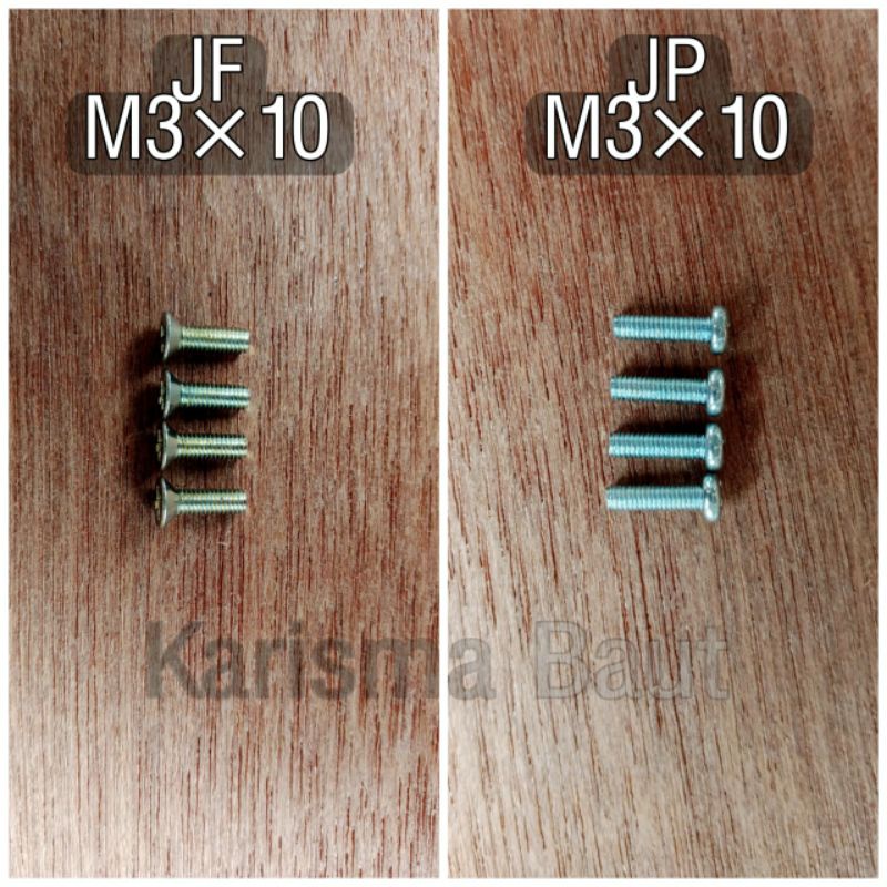 Baut JP M3 x 10 ( baut JP 3x10 ) / Baut JF M3 x 10 ( baut JF 3x10 )