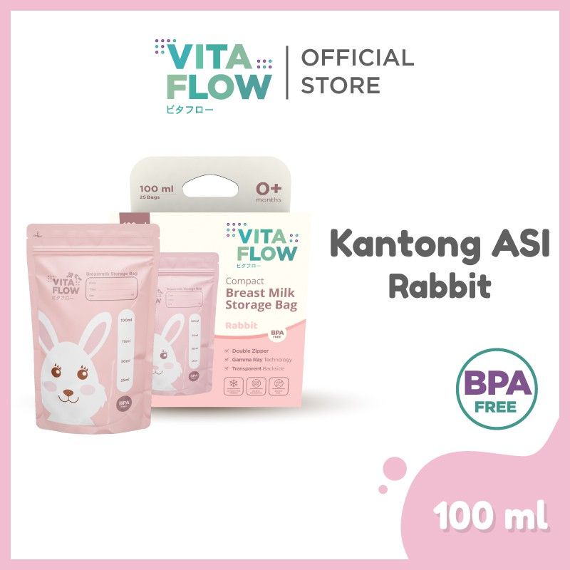 VITAFLOW Kantong ASI 100 ml Animal Series - Double Zipper Anti Bocor