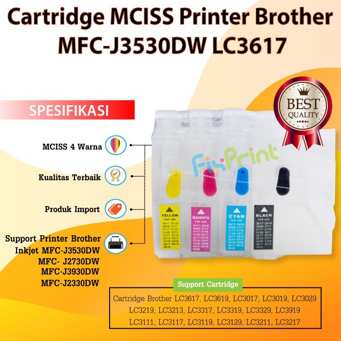 Refillable / MCISS Brother MFC J3530 J3930 J2330 J2730