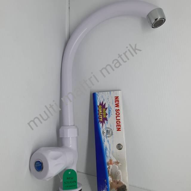 Keran kran angsa duduk tanam pvc New soligen B2 / kran air cuci piring new soligen bagus awet asli