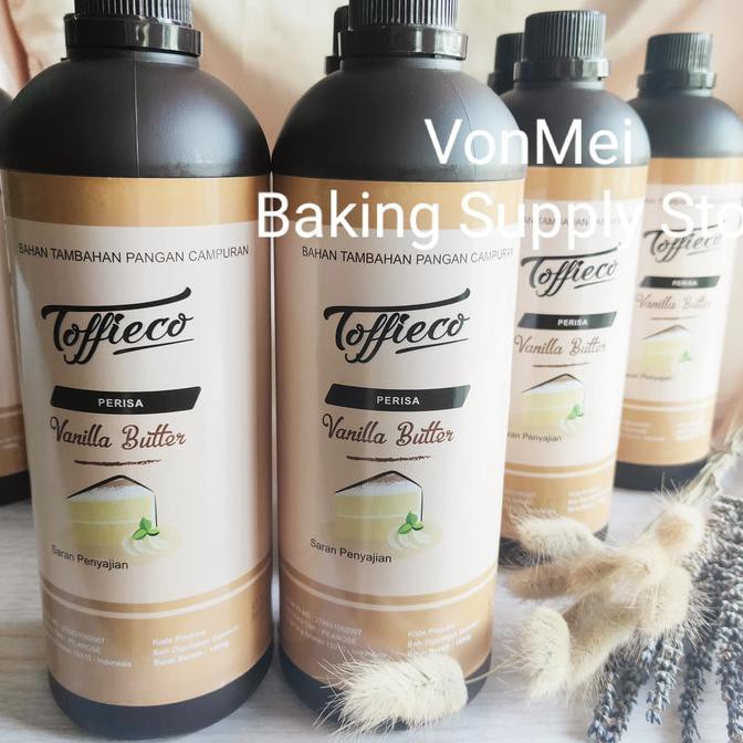 

TOFFIECO Vanilla Butter Paste Perisa Pasta Vanila Buter 1000 1Kg Liter DISKON Kode 1082