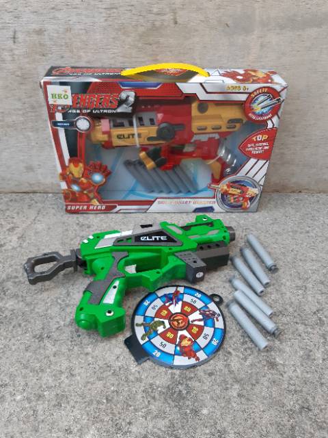 MAINAN PISTOL PELURU LUNAK AVENGERS SOFT BULLET BLASTER ANAK SENAPAN