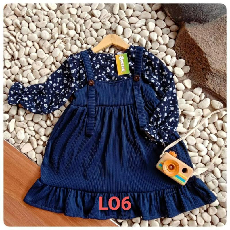 Overall anak Setelan anak perempuan/setelan dress anak perempuan usia 1-5 tahun set overall/dress anak perempuan by beuzee kids part 1