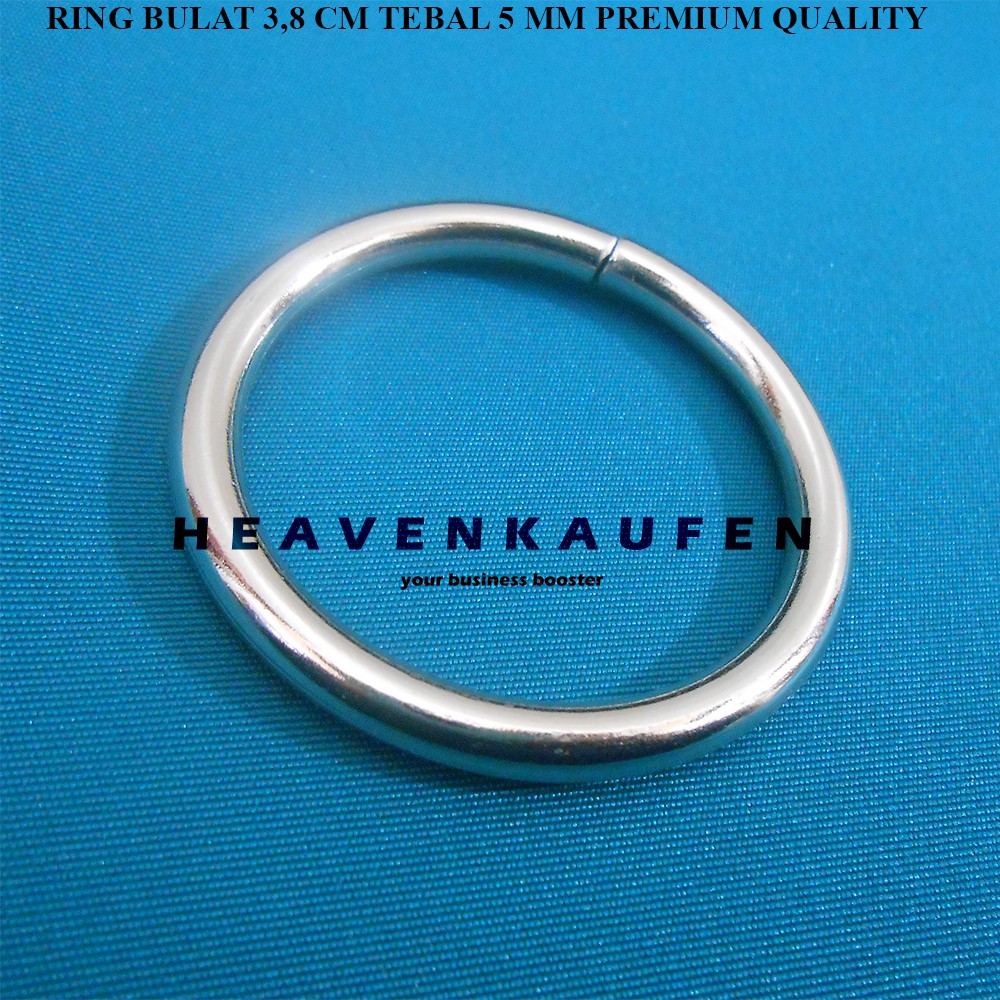 Ring Bulat / Ring O Diameter Lubang 3,8 cm Nikel Silver Tebal 5 mm Premium Quality