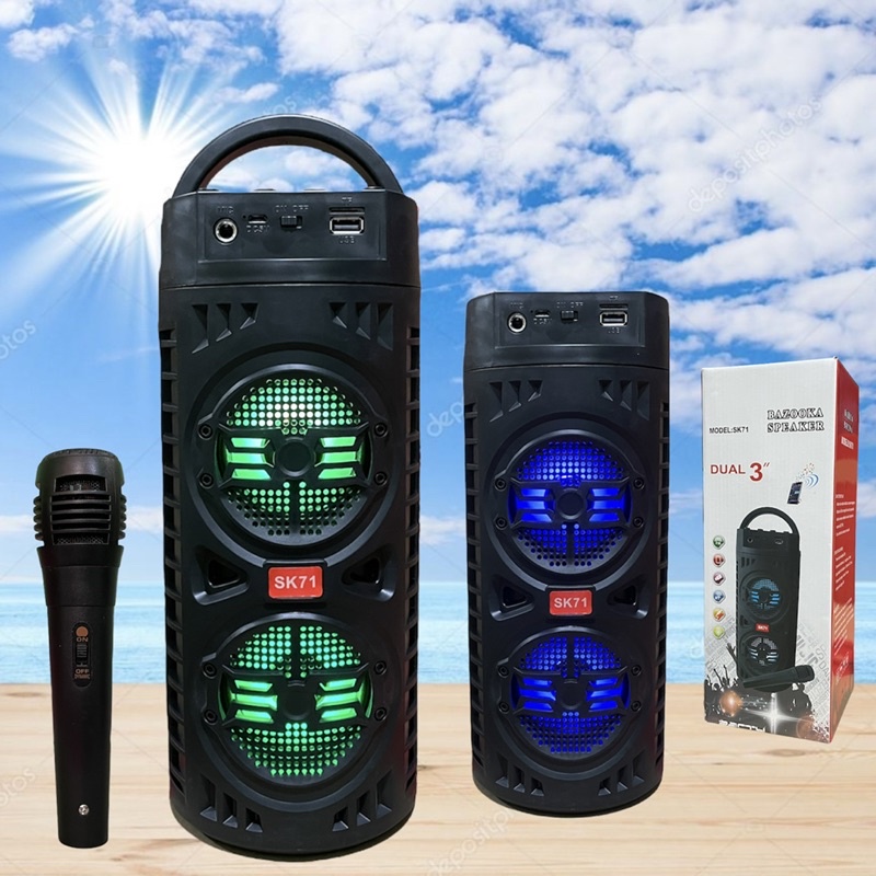 speaker bluetooth big bass speaker portabel karaoke SK-71bt speaker aktif termurah