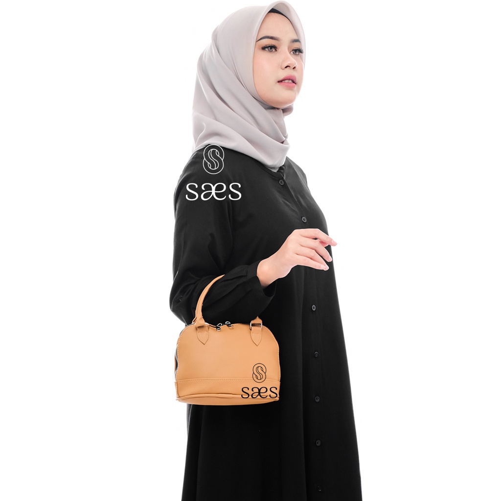 Sling bag Pansy alma mini saes Tas selempang mini Cokelat Muda Murah saes store 004