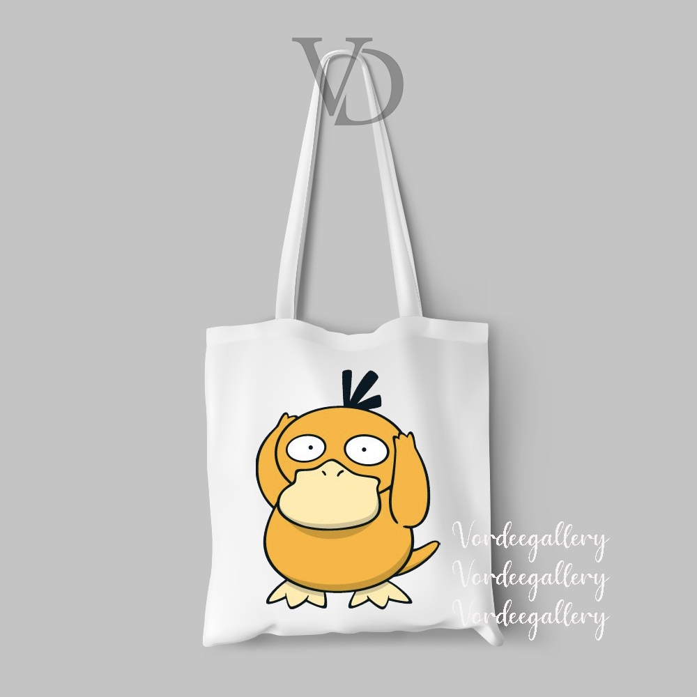 TOTE BAG BAHAN KANVAS pokemon / totebag anime jepang japan pikatchu / TAS BELANJA KEKINIAN