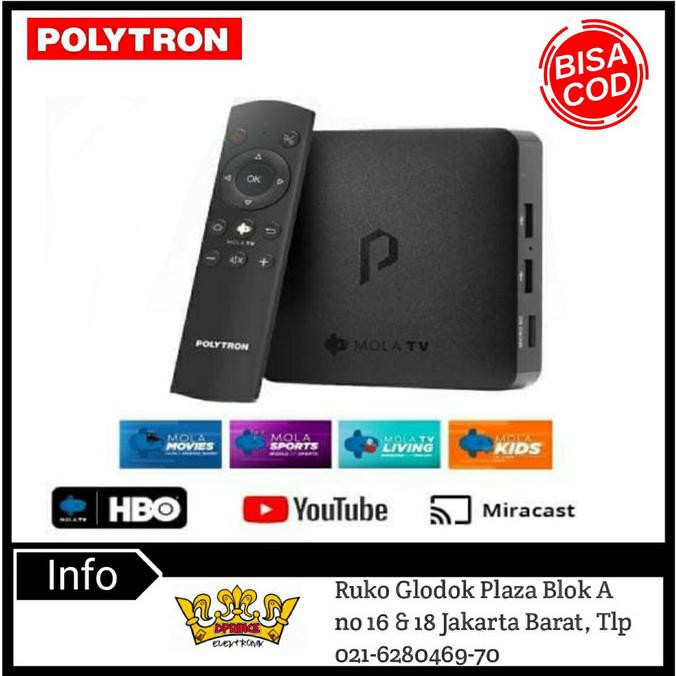Polytron Pdb-M11 Mola Tv Streaming Smart Box Device Ready Stock