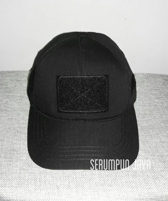 TOPI TACTICAL HITAM VELCRO PEREKAT - TOPI VELCRO