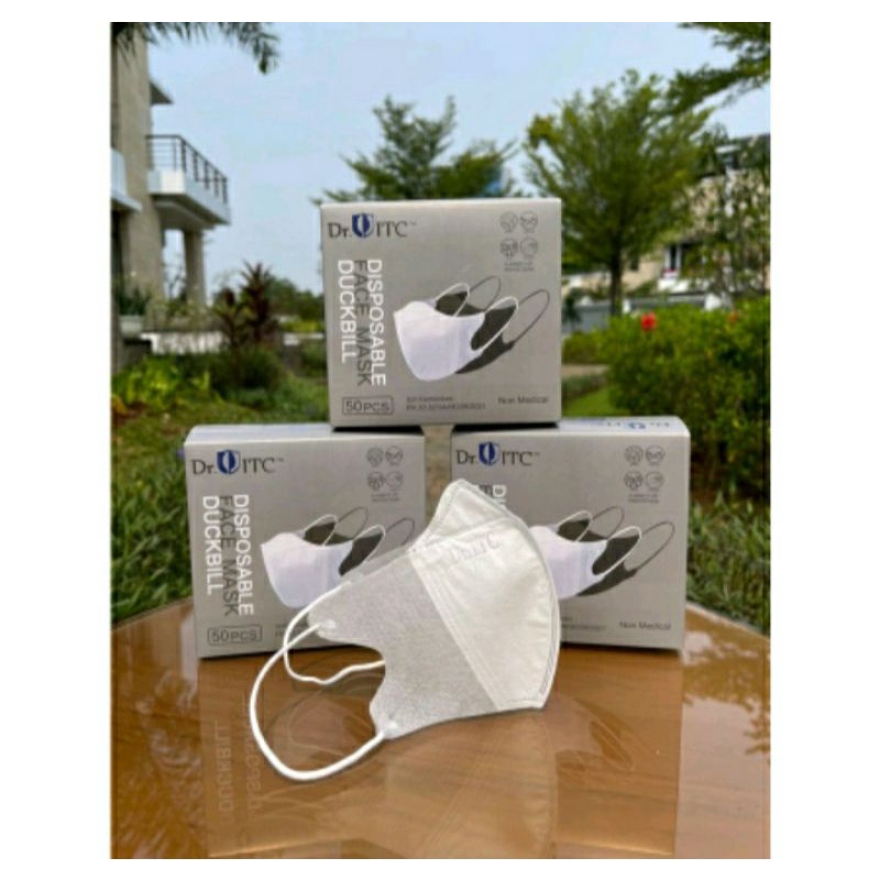 Masker Duckbill Face Mask Dr ITC/Masker putih dewasa