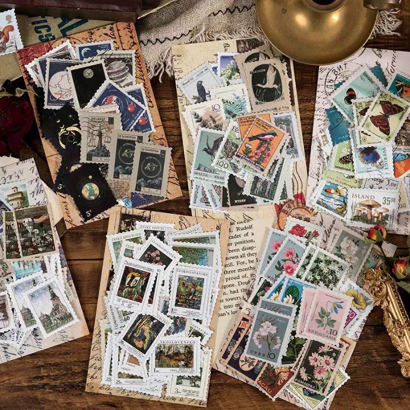 

46pcs vintage sticker pack - stamp