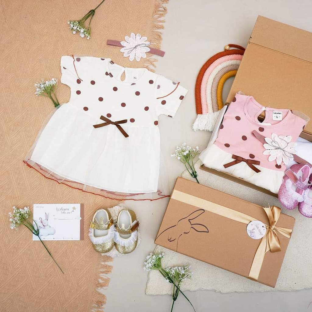 LIO035 Girls Baby Hampers 0-12 months/ Hampers bayi newborn/ Kado bayi/ baby girl gift set-Tracy White