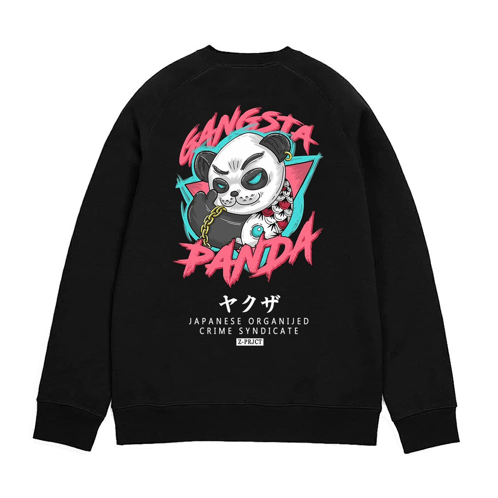Crewneck Jepang Gangsta Panda Limited Edition / Crewneck Japan / Crewneck Pria / Size M L XL XXL