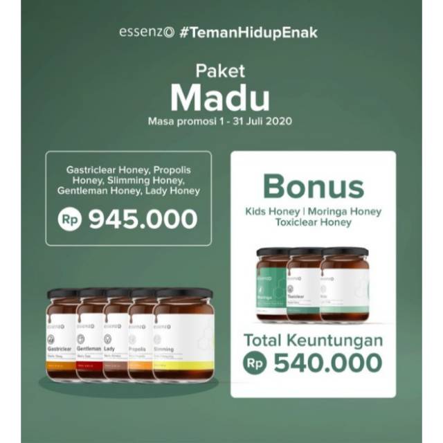 

Paket Madu (Promo Juli) - Essenzo