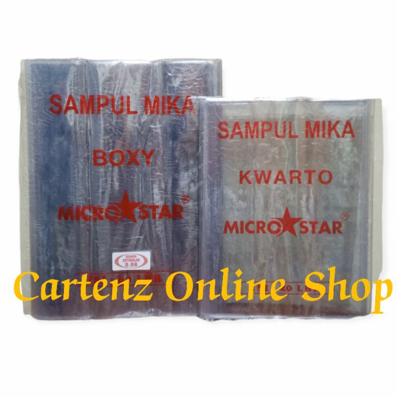 

{ 10 Lembar } Sampul Mika Boxy / Kwarto Micro Star / Sampul Plastik