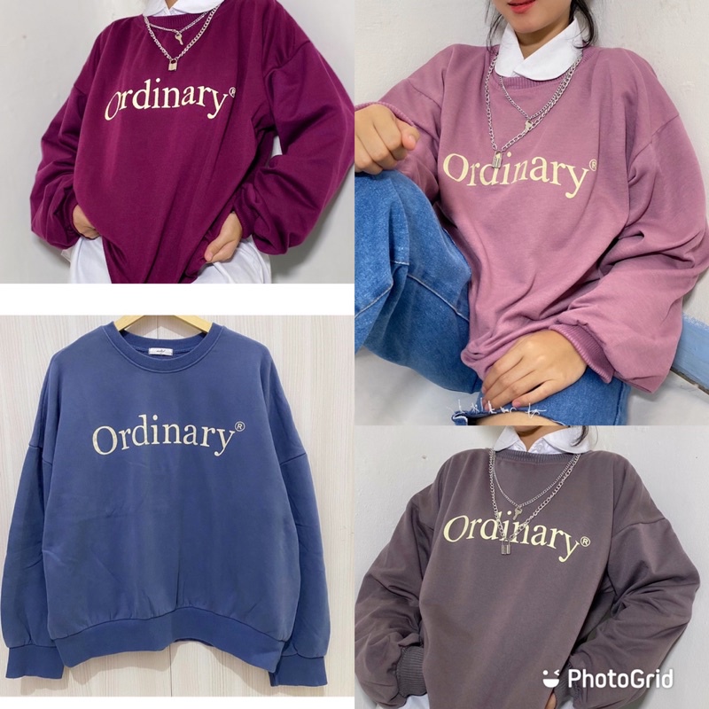 Ordinary sweater wanita crewneck wanita sweater murah kekinian