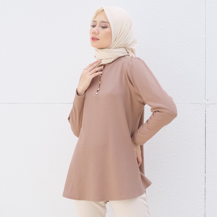 Femme Outfit - Farah Blouse (Blouse Wanita)-Deep Milo
