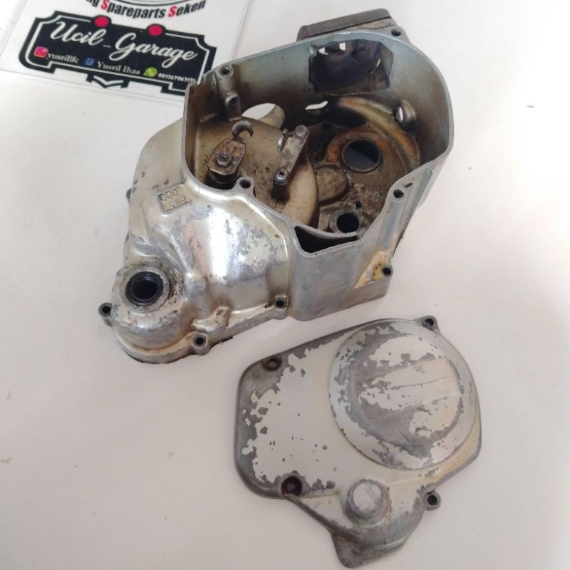BLOK BAK OLI YAMAHA L2 SUPER BAK KANAN L2 SUPER SET STUT KOPLING TUTUP SEKEN ASLI ORIGINAL