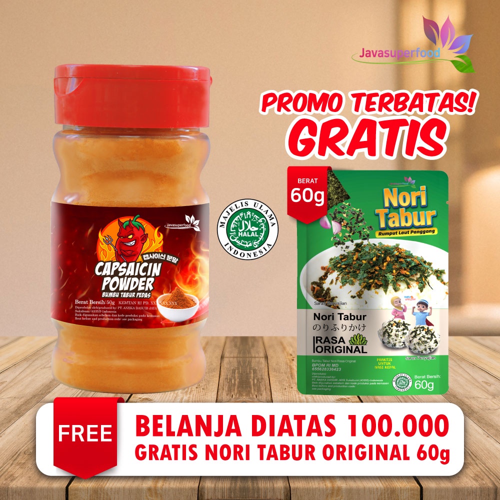 Jual Cabe Bubuk Super Pedas Bubuk Cabe Pedas Bubuk Cabe Extra Hot Capsaicin G Botol