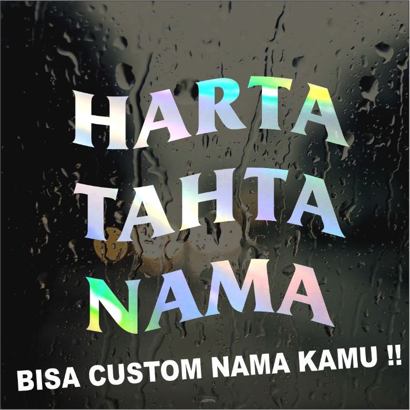 GROSIR 5 RIBU STIKER HARTA TAHTA WANITA BISA CUSTOM 